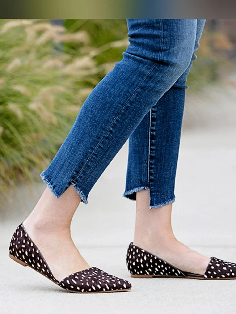 J. Crew Pointed D'Orsay Flats in Brown Leopard Spot Size 7.5